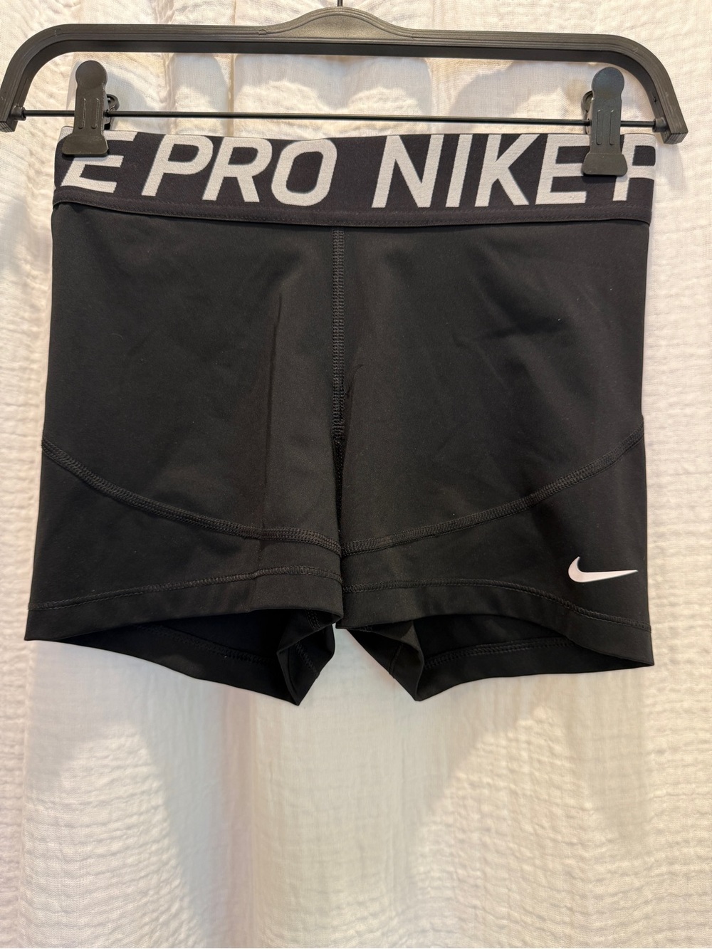Nike Pro 3" Dri-FIT Compression Training Shorts Black Grey Band Medium M